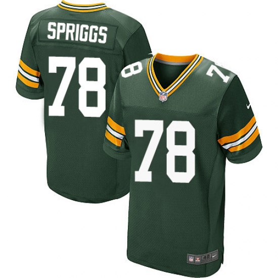 Men's Nike Green Bay Packers #78 Jason Spriggs Elite Green Team Color NFL Jersey - Ujersey