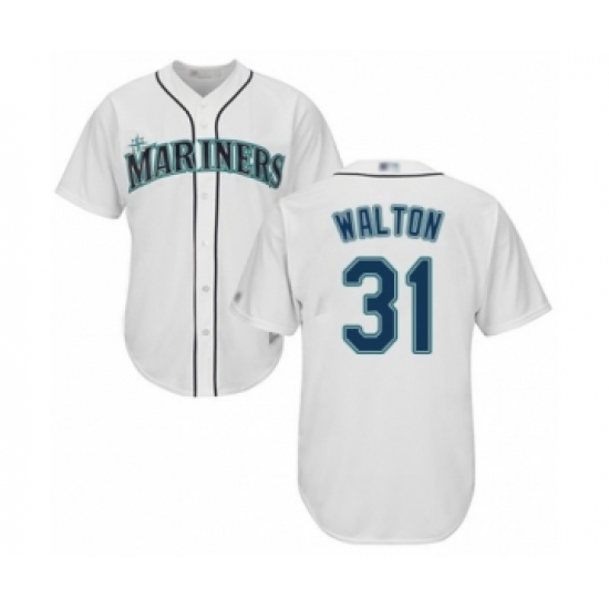 Youth Seattle Mariners #31 Donnie Walton Authentic White Home Cool Base Baseball Player Jersey - Ujersey