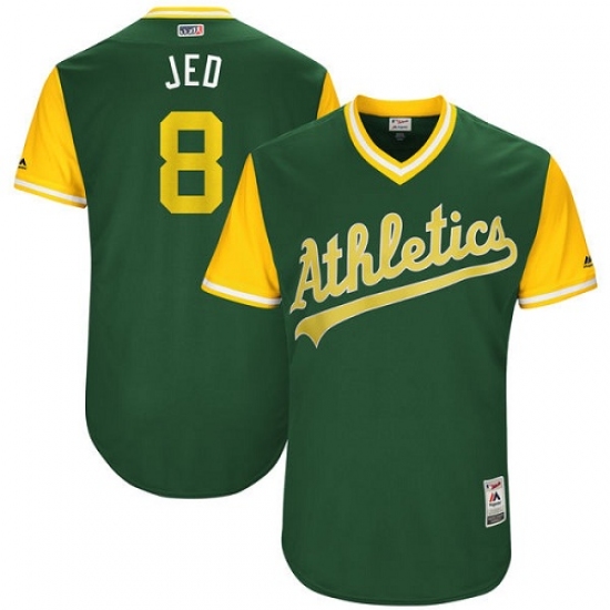 Men's Majestic Oakland Athletics #8 Jed Lowrie 