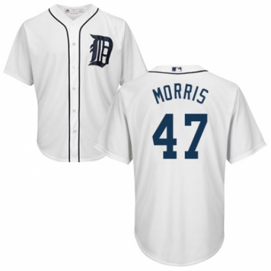 Youth Majestic Detroit Tigers #47 Jack Morris Authentic White Home Cool Base MLB Jersey - Ujersey
