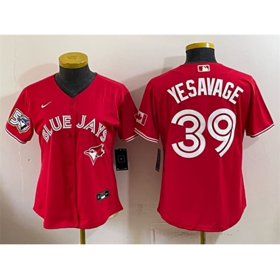 Youth Toronto Blue Jays #39 Trey Yesavage Red 50 Seasons Stitched Baseball Jersey