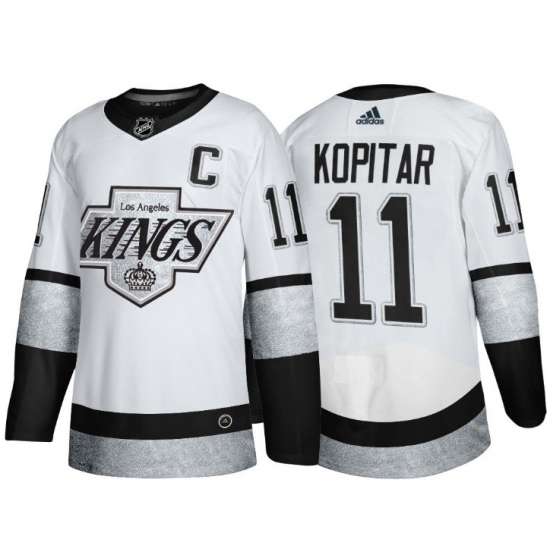Men's Los Angeles Kings #11 Anze Kopitar White Throwback Stitched Jersey - Ujersey