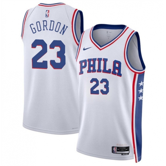 Men's Philadelphia 76ers #23 Eric Gordon White Association Edition Stitched Jersey - Ujersey
