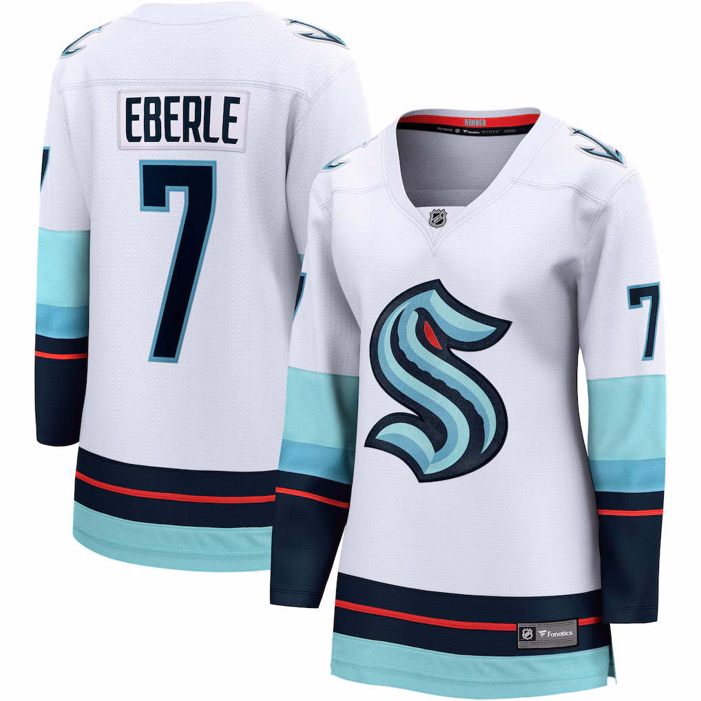 Women's Seattle Kraken Jordan Eberle Fanatics White Away Breakaway Jersey - Ujersey NHL