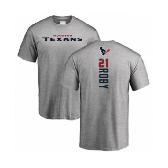 Football Houston Texans #21 Bradley Roby Ash Backer T-Shirt - Ujersey
