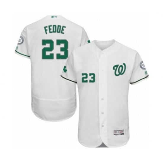 Men's Washington Nationals #23 Erick Fedde White Celtic Flexbase Authentic Collection Baseball Player Jersey