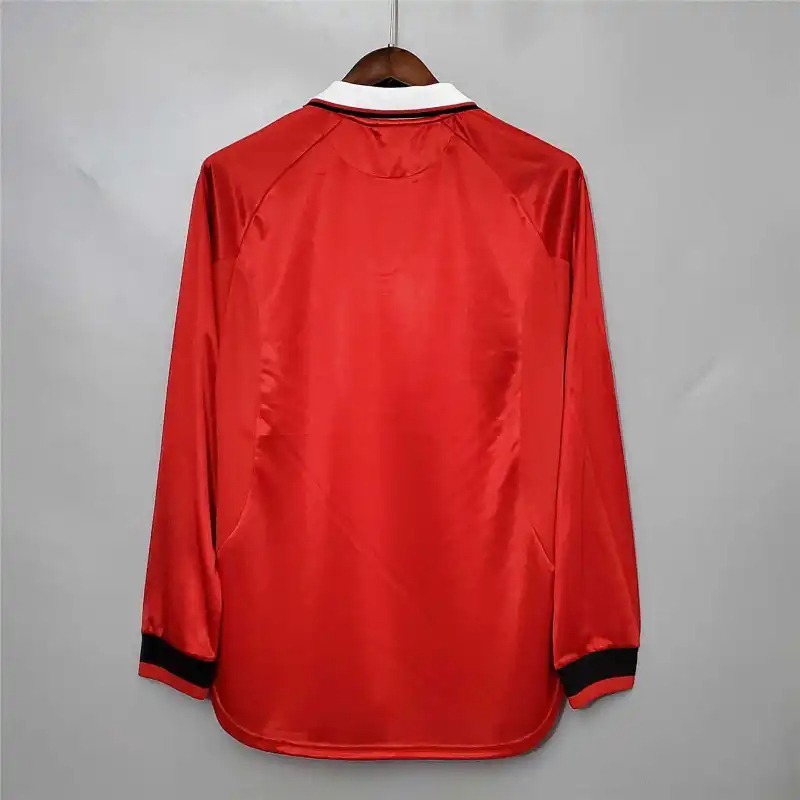 Manchester United Retro Home Long Sleeve Football Jersey Shirt 1999/00
