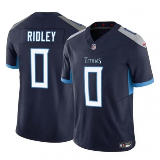 Men's Tennessee Titans #0 Calvin Ridley Navy 2023 F.U.S.E. Vapor Limited Football Stitched Jersey - Ujersey