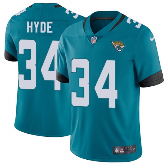 Youth Nike Jacksonville Jaguars #34 Carlos Hyde Teal Green Alternate Vapor Untouchable Limited Player NFL Jersey - Ujersey