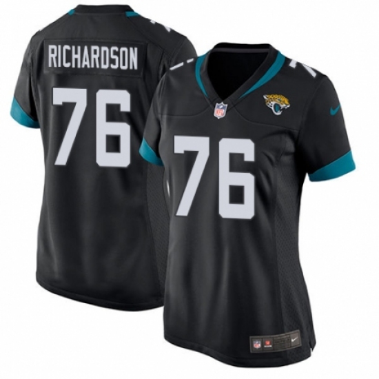 Women's Nike Jacksonville Jaguars #76 Will Richardson Game Teal Green Team Color NFL Jersey - Ujersey