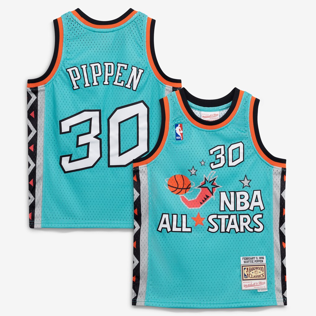 Youth 1996 NBA All-Star Game Scottie Pippen Mitchell & Ness Teal Hardwood Classics Swingman Jersey - Ujersey Shop