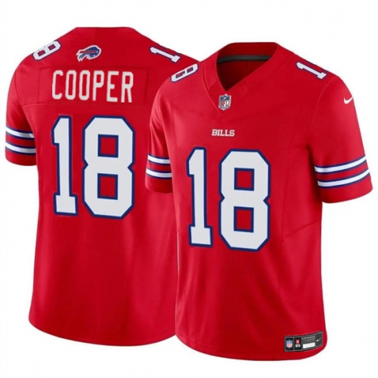 Men's Buffalo Bills #18 Amari Cooper Red 2024 F.U.S.E. Vapor Untouchable Limited Stitched Football Jersey - Ujersey