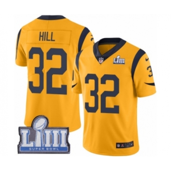 Men's Nike Los Angeles Rams #32 Troy Hill Limited Gold Rush Vapor Untouchable Super Bowl LIII Bound NFL Jersey - Ujersey