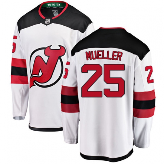 Youth New Jersey Devils #25 Mirco Mueller Fanatics Branded White Away Breakaway NHL Jersey - Ujersey