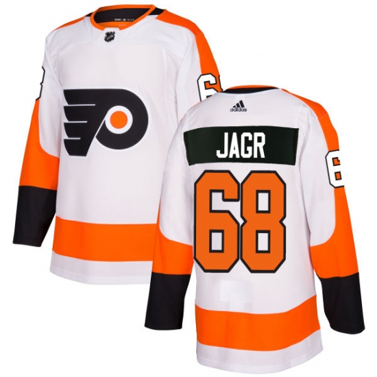 Youth Adidas Philadelphia Flyers #68 Jaromir Jagr Authentic White Away NHL Jersey - Ujersey