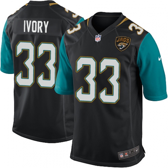 Men's Nike Jacksonville Jaguars #33 Chris Ivory Game Black Alternate NFL Jersey - Ujersey