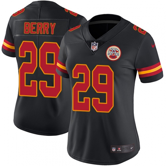 Women's Nike Kansas City Chiefs #29 Eric Berry Limited Black Rush Vapor Untouchable NFL Jersey - Ujersey
