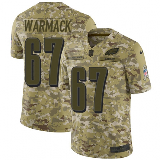 Youth Nike Philadelphia Eagles #67 Chance Warmack Limited Camo 2018 Salute to Service NFL Jersey - Ujersey