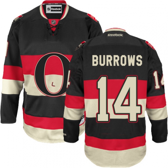 Men's Reebok Ottawa Senators #14 Alexandre Burrows Authentic Black Third NHL Jersey - Ujersey