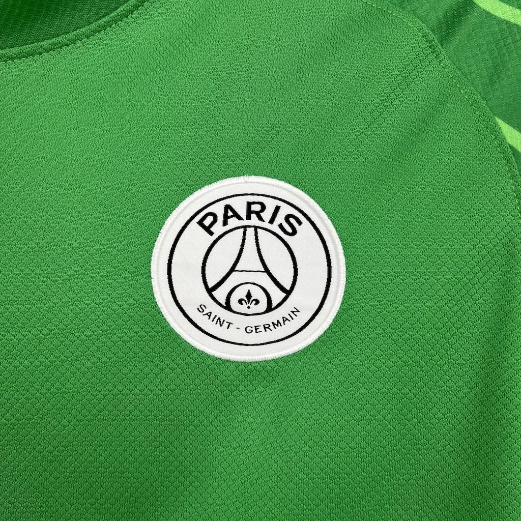 PSG Soccer Jersey Green Custom Long Sleeve Shirt 2025/26