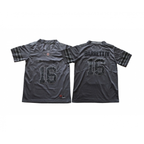 Ohio State Buckeyes 16 J.T. Barrett IV Dark Gray Youth College Football Jersey - Ujersey
