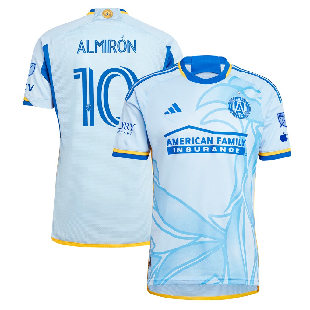 Men's Atlanta United FC Miguel Almiron adidas Light Blue 2024 The Resurgens Kit Authentic Player Jersey - Ujersey