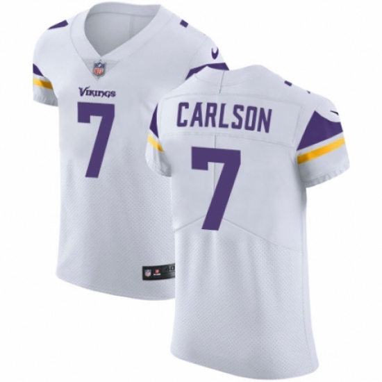 Men's Nike Minnesota Vikings #7 Daniel Carlson White Vapor Untouchable Elite Player NFL Jersey - Ujersey