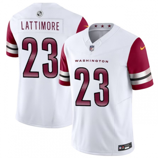 Men's Washington Commanders #23 Marshon Lattimore White 2024 F.U.S.E. Vapor Limited Stitched Football Jersey - Ujersey
