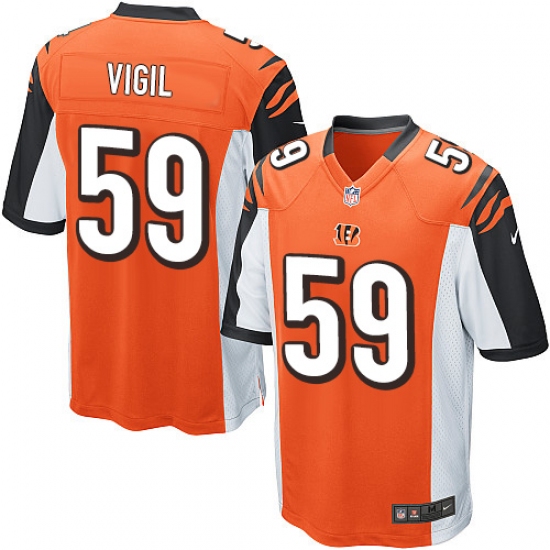 Men's Nike Cincinnati Bengals #59 Nick Vigil Game Orange Alternate NFL Jersey - Ujersey