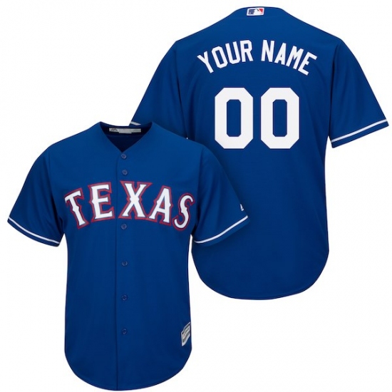 Men's Texas Rangers Majestic Royal Cool Base Custom Jersey - Ujersey