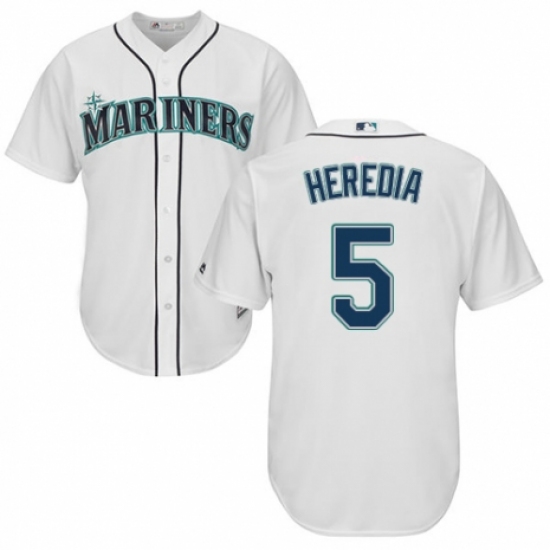 Youth Majestic Seattle Mariners #5 Guillermo Heredia Replica White Home Cool Base MLB Jersey - Ujersey