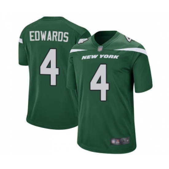 Men's New York Jets #4 Lac Edwards Game Green Team Color Football Jersey - Ujersey