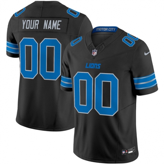 Men's Detroit Lions Active Player Custom Black 2024 F.U.S.E. 2nd Alternate Vapor Limited Football Stitched Jersey - Ujersey