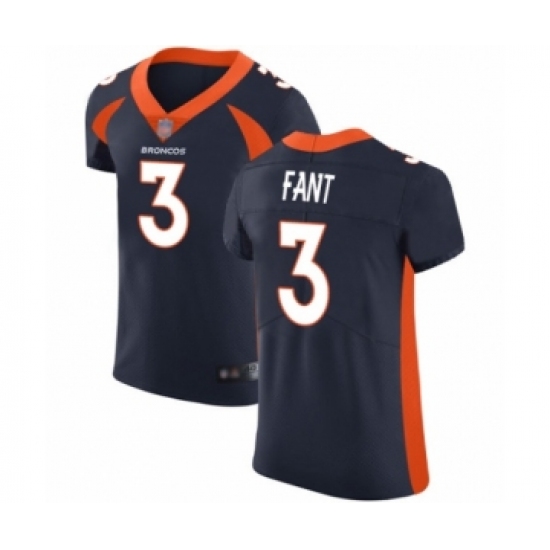 Men's Denver Broncos #3 Drew Lock Navy Blue Alternate Vapor Untouchable Elite Player Football Jersey - Ujersey