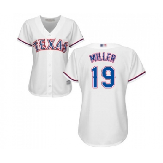 Women's Texas Rangers #19 Shelby Miller Replica White Home Cool Base Baseball Jersey - Ujersey