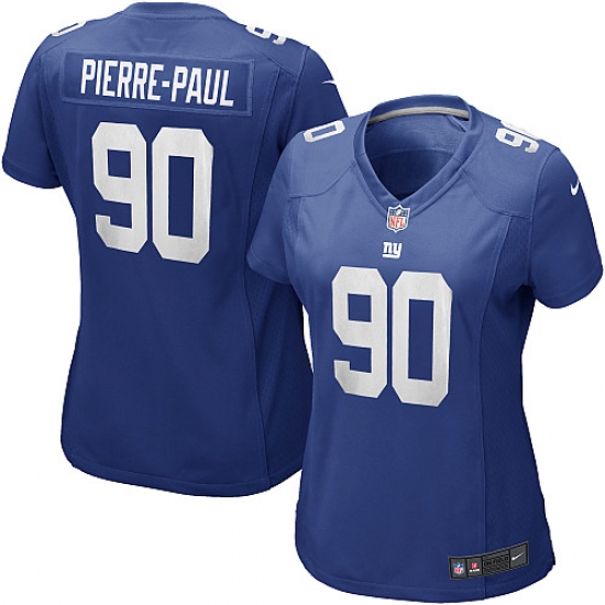 Women's Nike New York Giants #90 Jason Pierre-Paul Game Royal Blue Team Color NFL Jersey - Ujersey