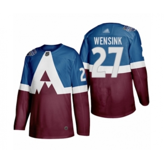 Youth Colorado Avalanche #27 John Wensink Authentic Burgundy Blue 2020 Stadium Series Hockey Jersey - Ujersey