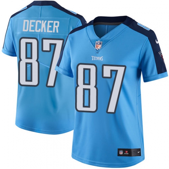 Women's Nike Tennessee Titans #87 Eric Decker Light Blue Team Color Vapor Untouchable Limited Player NFL Jersey - Ujersey
