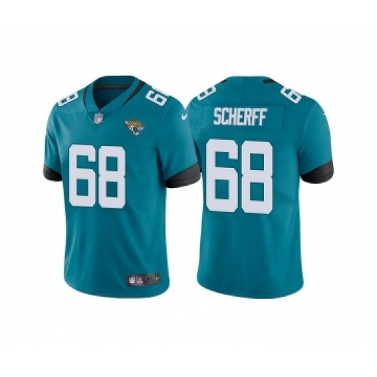Men's Jacksonville Jaguars #68 Brandon Scherff Teal Vapor Untouchable Limited Stitched Jersey - Ujersey