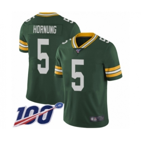 Men's Green Bay Packers #5 Paul Hornung Green Team Color Vapor Untouchable Limited Player 100th Season Football Jersey - Ujersey