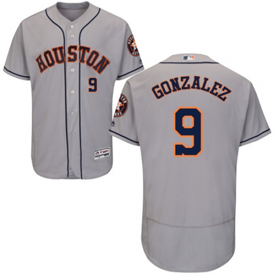Men's Majestic Houston Astros #9 Marwin Gonzalez Grey Flexbase Authentic Collection MLB Jersey