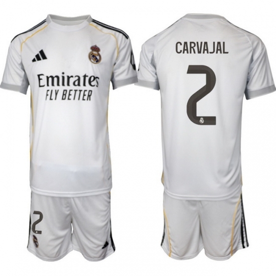 Men Real Madrid 2026 Soccer Jerseys White #2 CARVAJAL