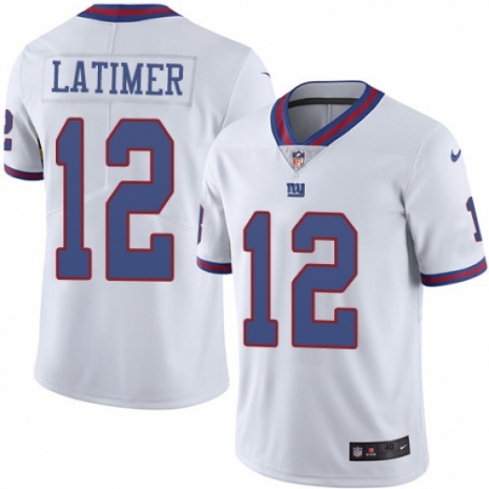 Men's Nike New York Giants #12 Cody Latimer Elite White Rush Vapor Untouchable NFL Jersey - Ujersey