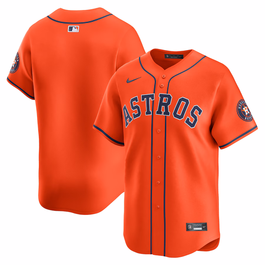 Men's Houston Astros  Nike Orange  Alternate Limited Jersey - Ujersey NHL