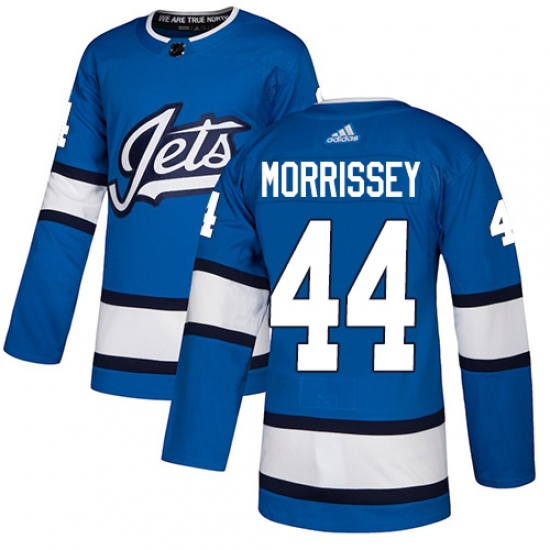 Men's Adidas Winnipeg Jets #44 Josh Morrissey Authentic Blue Alternate NHL Jersey - Ujersey