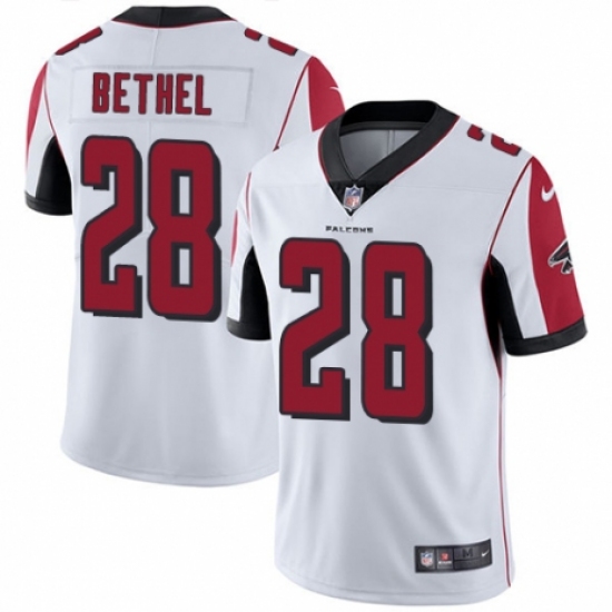 Men's Nike Atlanta Falcons #28 Justin Bethel White Vapor Untouchable Limited Player NFL Jersey - Ujersey