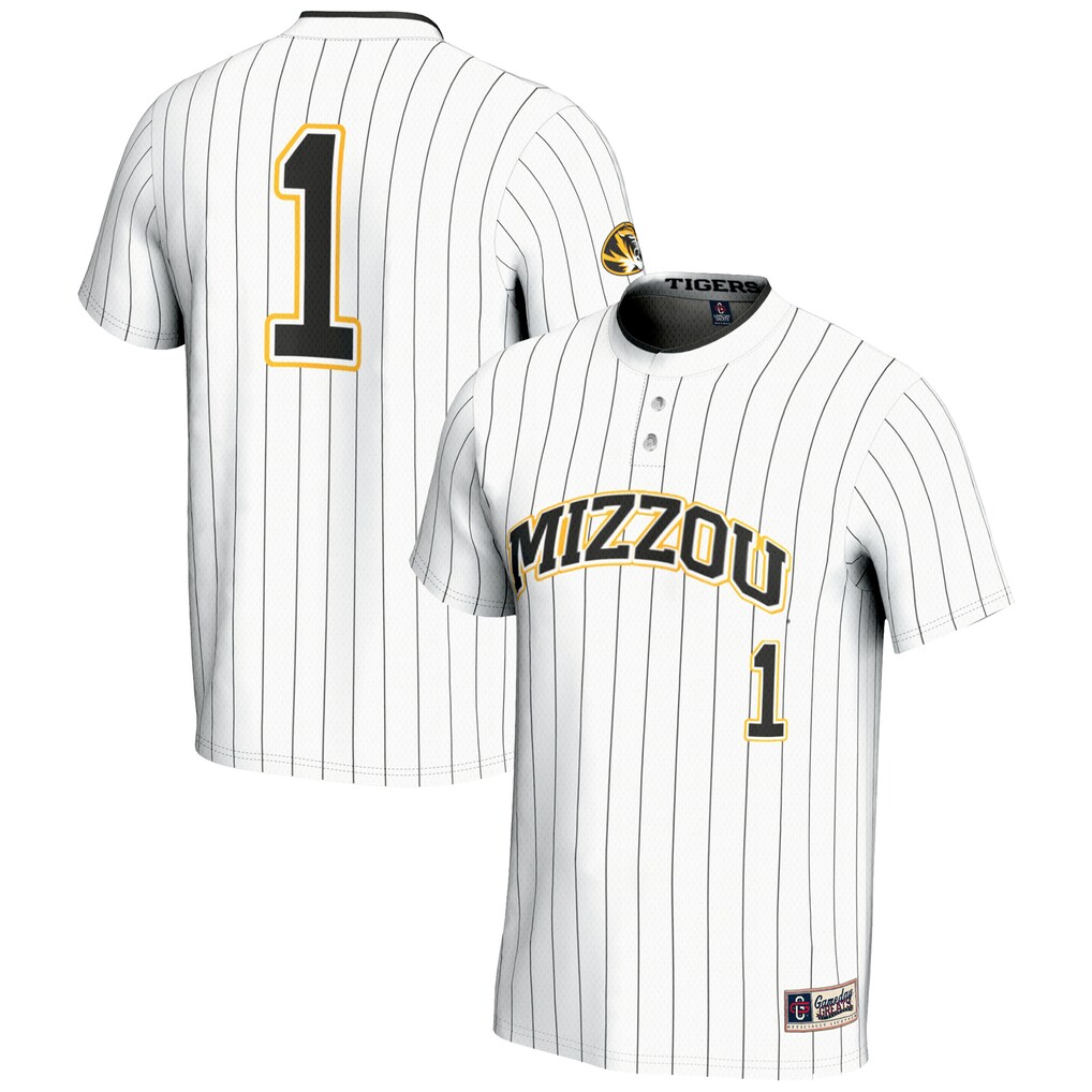 Unisex GameDay Greats #1 White Missouri Tigers Lightweight Softball Jersey - Ujersey