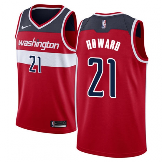 Men's Nike Washington Wizards #21 Dwight Howard Swingman Red NBA Jersey - Icon Edition - Ujersey
