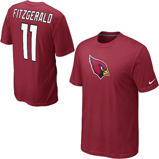 Nike Arizona Cardinals #11 Larry Fitzgerald Name & Number NFL T-Shirt Red - Ujersey