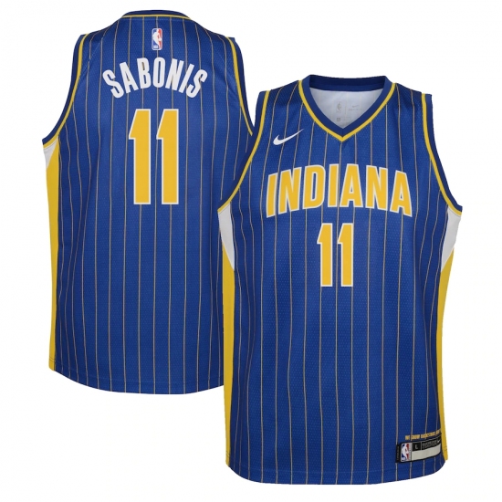 Youth Indiana Pacers #11 Domantas Sabonis Nike Royal 2020-21 Swingman Jersey - Ujersey